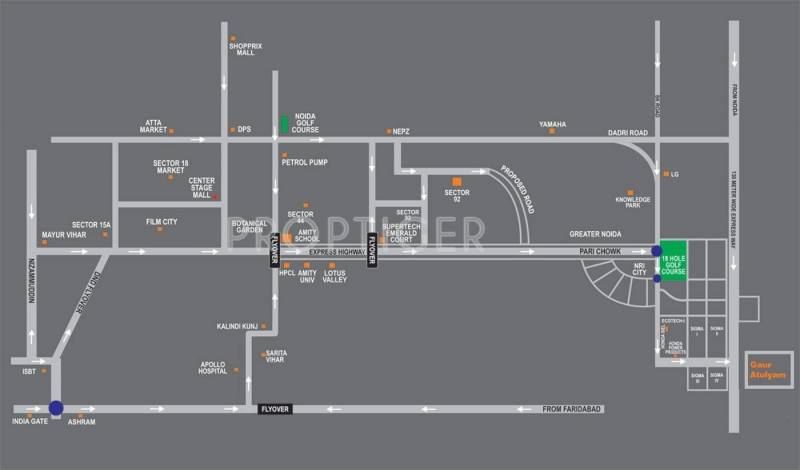  atulyam Images for Location Plan of Gaursons Atulyam