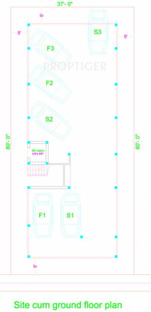  sri-sai Single Tower Cluster Plan for ground Floor