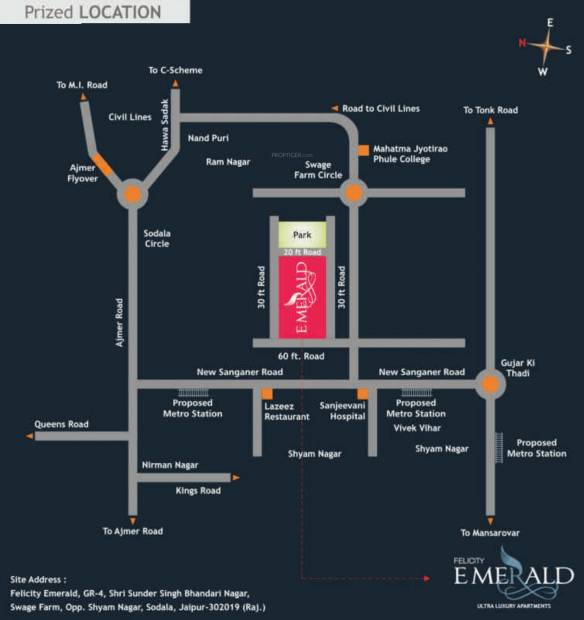  emerald Images for Location Plan of Felicity Estates Pvt Ltd Emerald