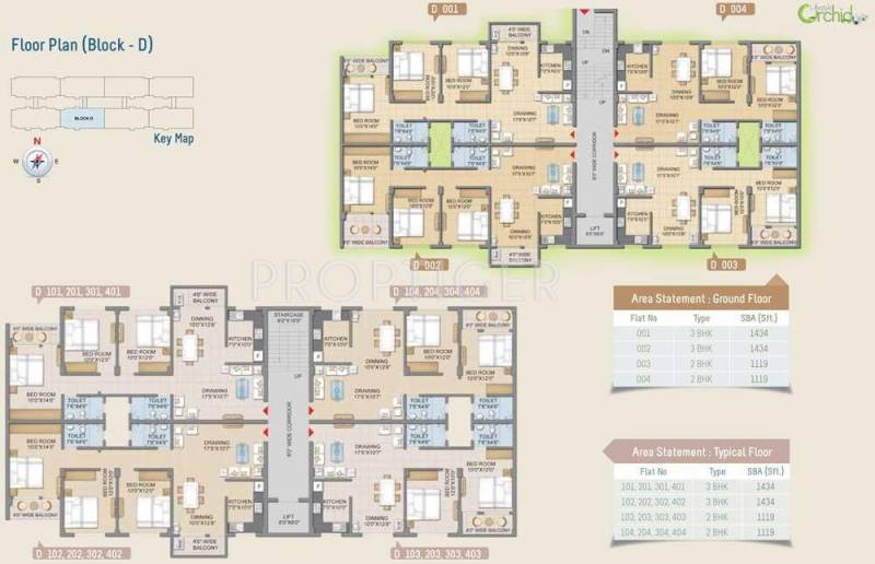  orchid Block-E Cluster Plan