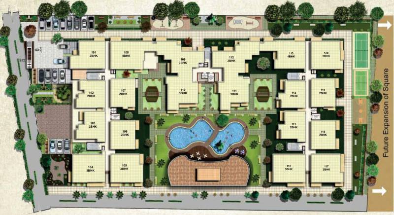  square Images for Site Plan of Sandeep Square