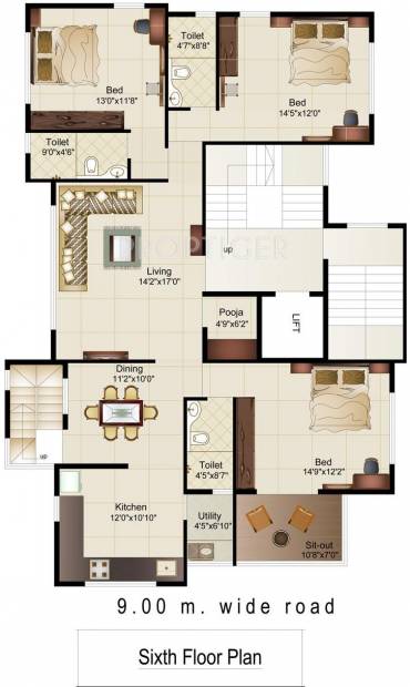 Images for Cluster Plan of Gajra Raghav Apartment