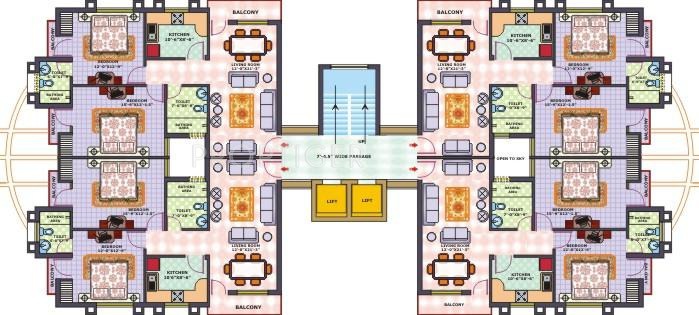 Oxirich Construction Greens View Typical Cluster Plan