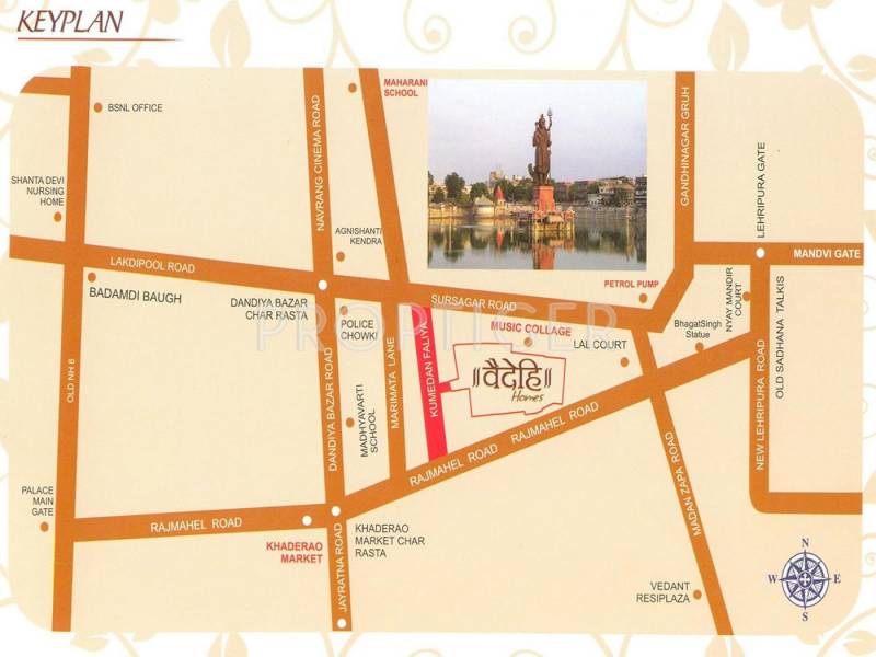 Akar Developers Vaidehi Homes Location Plan