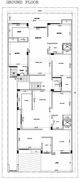 Bahubali Developers Residency II Ground Floor Cluster Plan