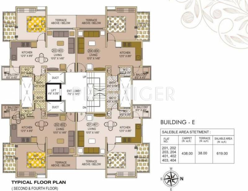 ACME Landmark Alcina Building E 2nd&4th Floor Cluster Plan