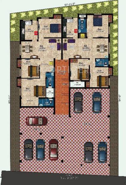 Images for Cluster Plan of Sumeru Sahana Apartments