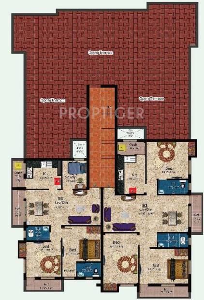 Images for Cluster Plan of Sumeru Sahana Apartments