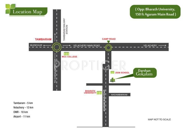 Darshan Foundation Gokulam Location Plan