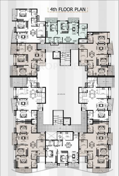 shakthi-durga-builders-and-developers excellency Cluster Plan for 4th Floor