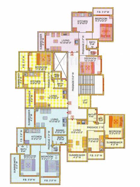 complex Images for Cluster Plan of Amit Complex