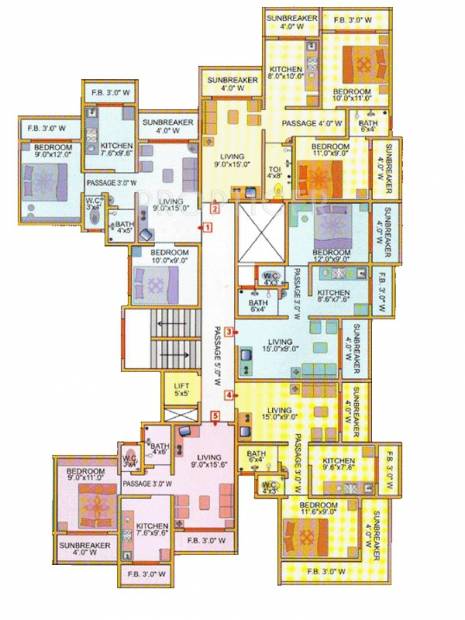  complex Images for Cluster Plan of Amit Complex