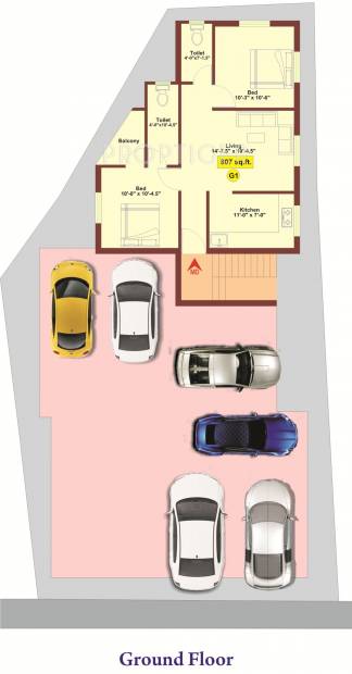 meridian-builders kavins-ashirvad Cluster Plan Ground Floor