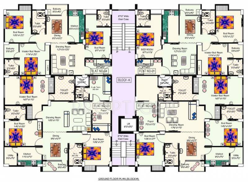 niagaree-builders galaxy-green Cluster Plan for ground Floor