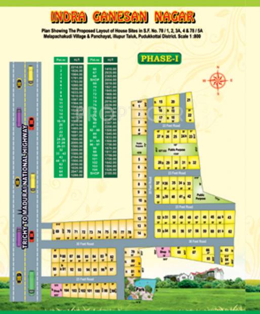 vsquare-group indra-ganesan-nagar-phase1 Layout Plan