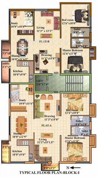 raga-foundation amrita Block 1 Cluster Plan