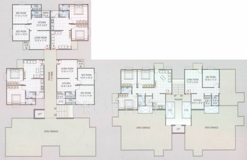  residency Tower A Cluster Plan for 5th Floor