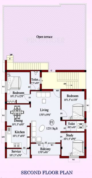 naveen-builders-chennai agitha-nest Agitha Nest Cluster Plan for 2nd Floor