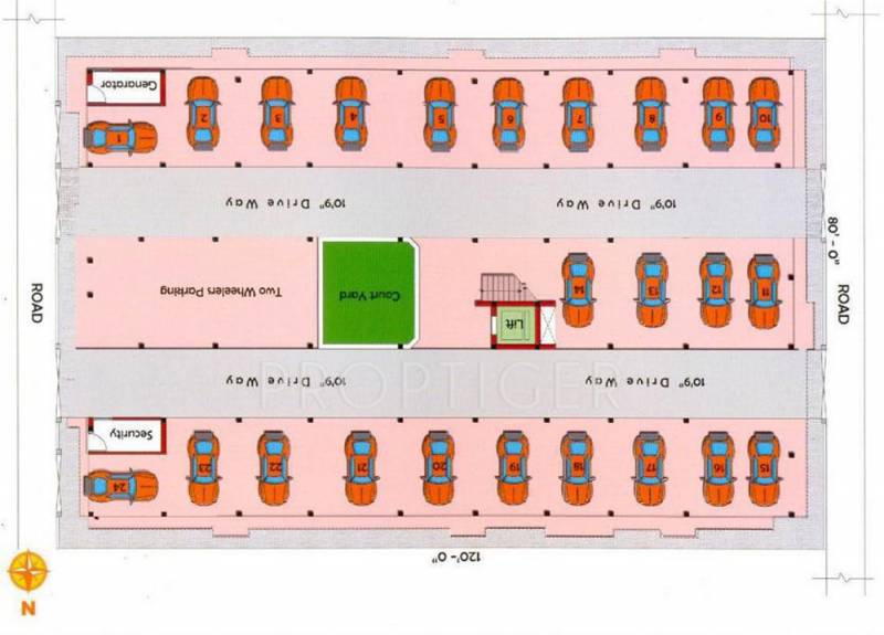 arrummula-constructions-pvt-ltd sree-raja-rajeswari-tower Cluster Plan for ground Floor