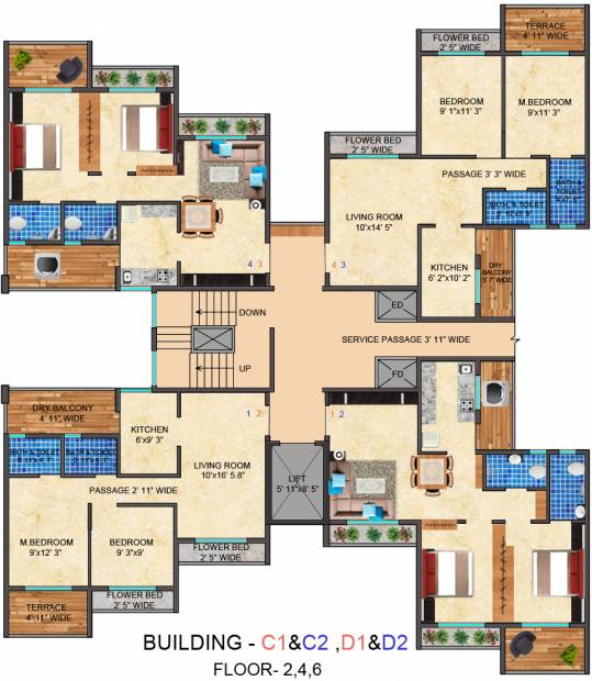 Images for Cluster Plan of Gupta Builders and Developers Sai Orchid