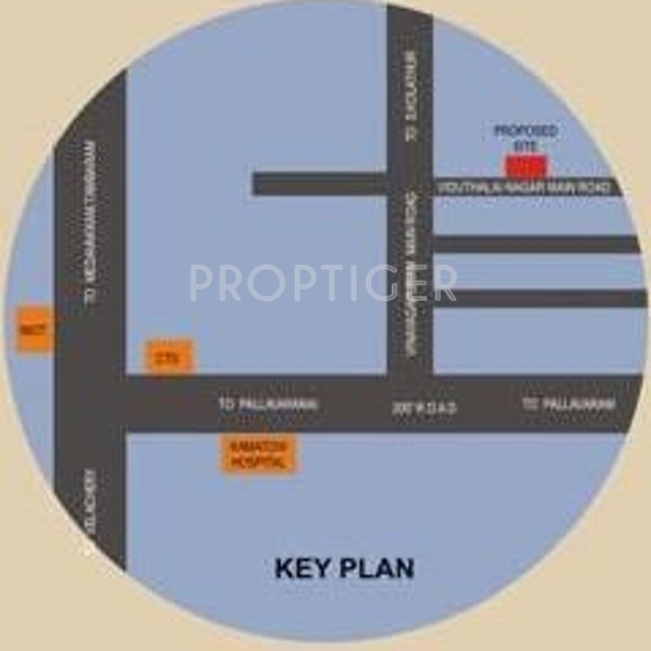 kay-ram-builders pavazha-kudil Location Plan