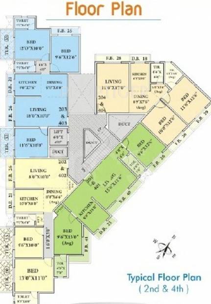 dias-and-sons-builder valley-residency Valley Residency Cluster Plan for 2nd & 4th Floor
