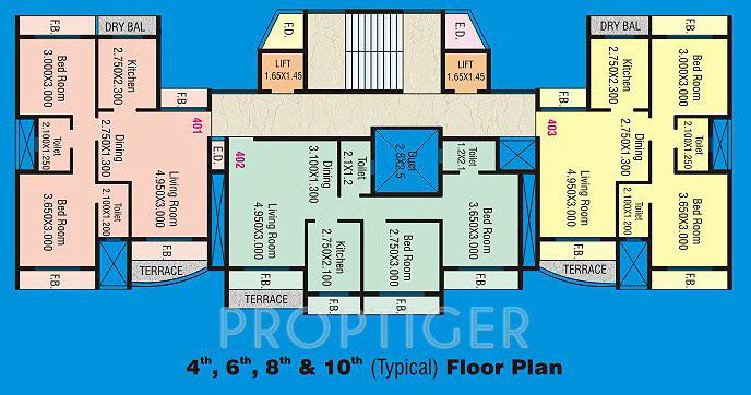 earth-builders aditya-heights Aditya Heights Cluster Plan of Even Floor