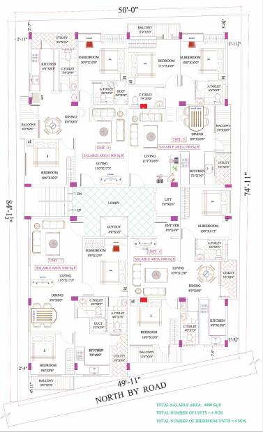 sri-vinayaka-infra swasthik Swasthik Block A Cluster Plan from 1st to 4th Floor