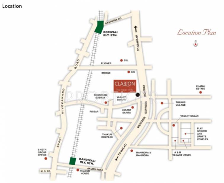  clarion Images for Location Plan of Sheth Clarion