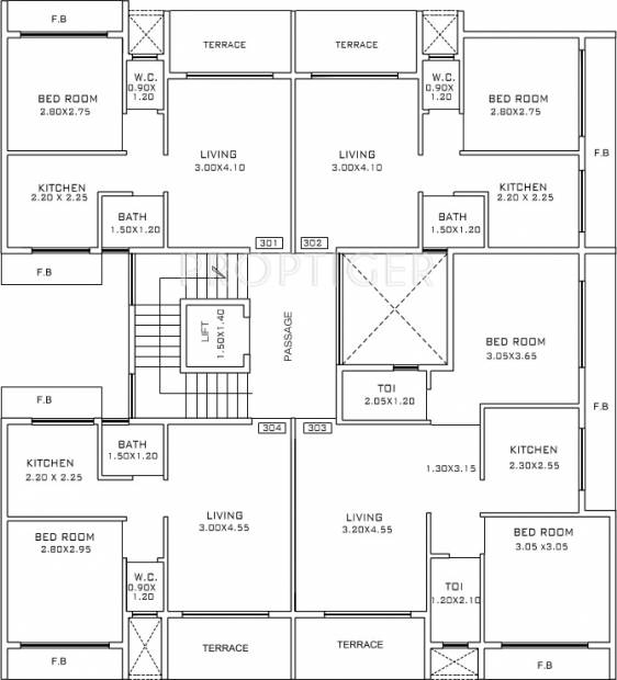 juanita-buildcon d-souza-enclave D Souza Enclave Cluster Plan from 1st to 4th Floor