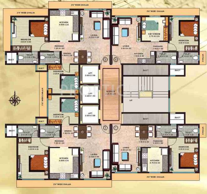 Images for Cluster Plan of Raj Raj Residency