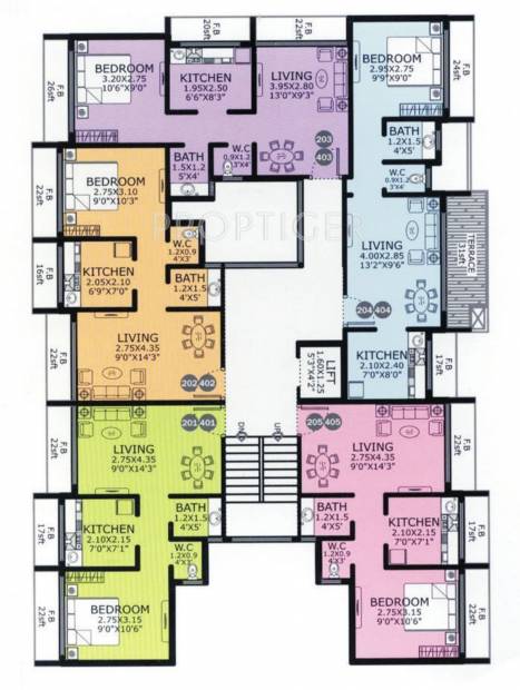 shree-balaji-developer om-gitanjali Om Gitanjali 2nd & 4th Cluster Plan