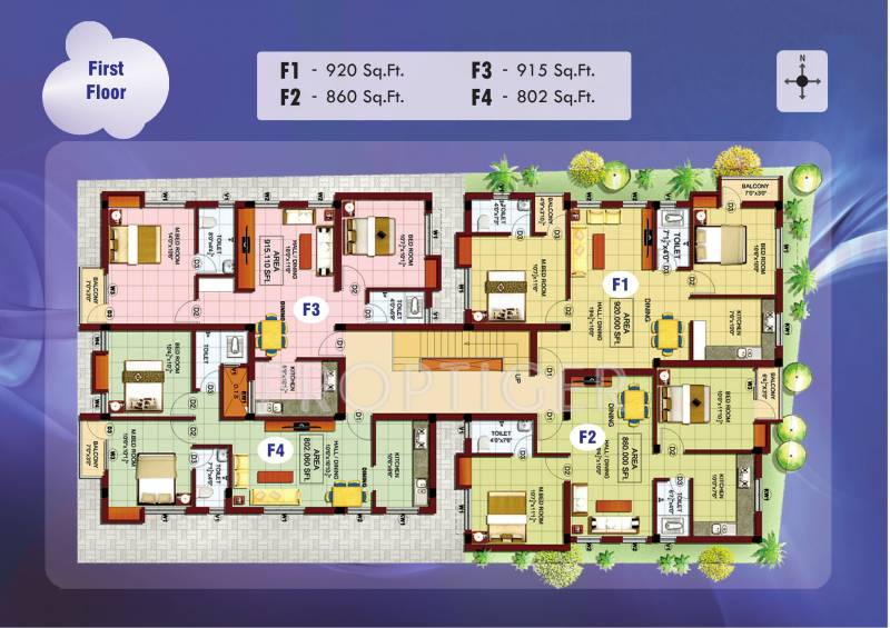 Images for Cluster Plan of Sapthagiri Sarayu Apartment