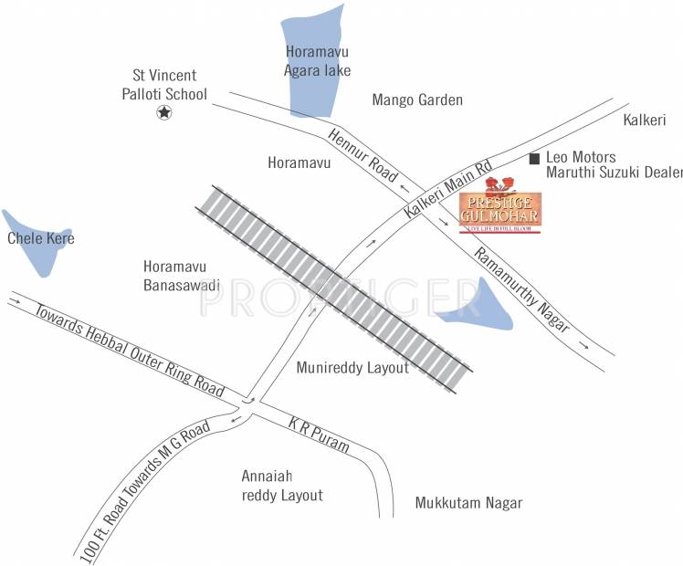  gulmohar Images for Location Plan of Prestige Gulmohar