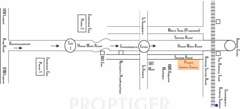  towers Images for Location Plan of Jaithra Towers