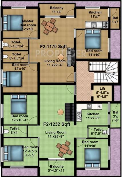 Images for Cluster Plan of Anu Sri Vishaka Flats