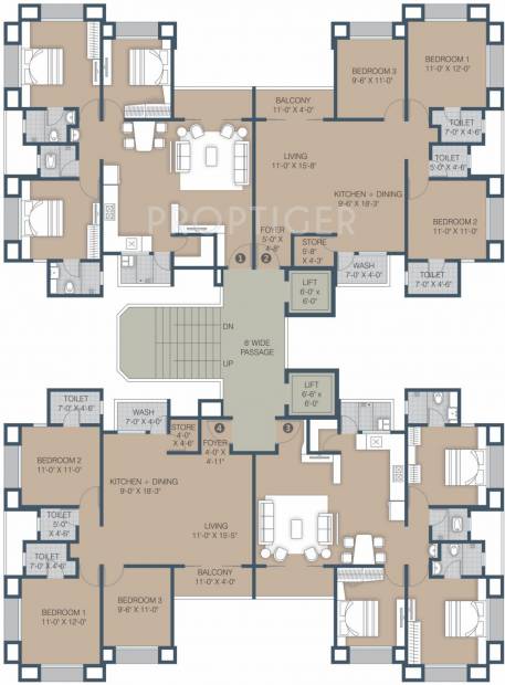  gardenia Images for Cluster Plan of Sangini Gardenia