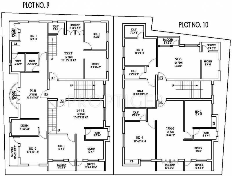 mahalakshmi manappakkam Plot 9 &10 Cluster Plan for 1st Floor
