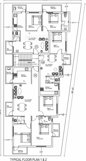 amman-constructions sukriti Sukriti Cluster Plan from 1st to 2nd Floor