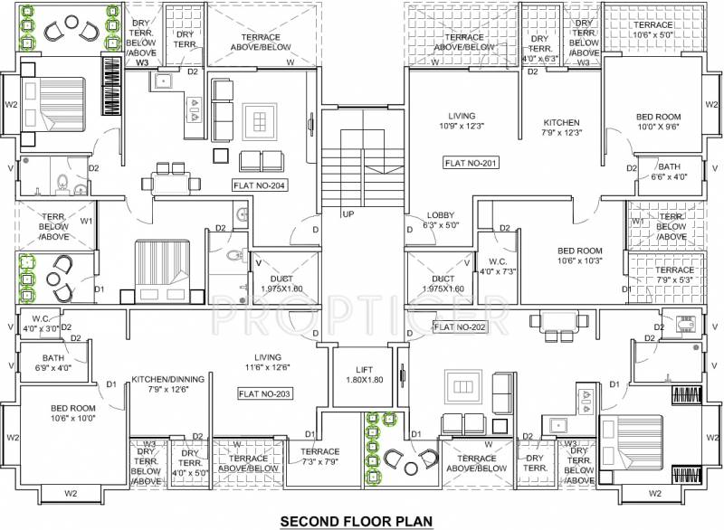 vignesh-buildcon vertex Vertex Cluster Plan for 2nd & 4th Floor