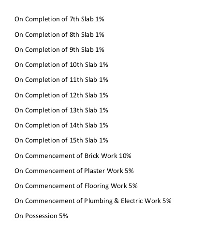 imperia Construction Linked Payment (CLP) Payment Plan