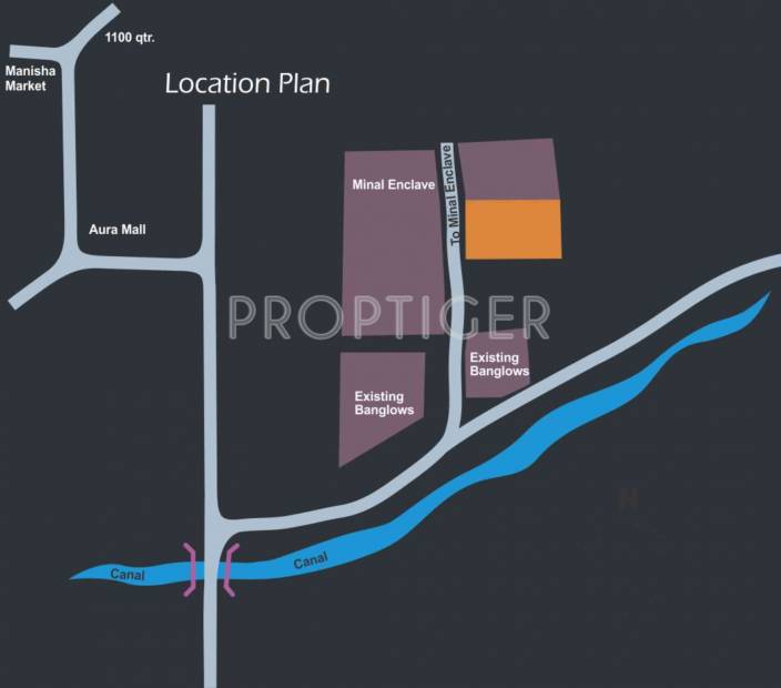 metro-builders-and-developers gulmohar Location Plan