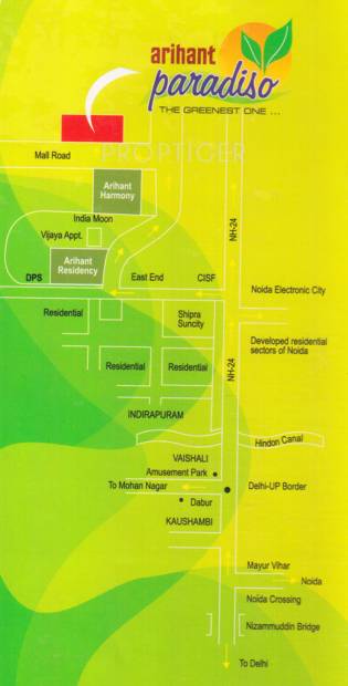  paradiso Images for Location Plan of Arihant Buildcon Paradiso