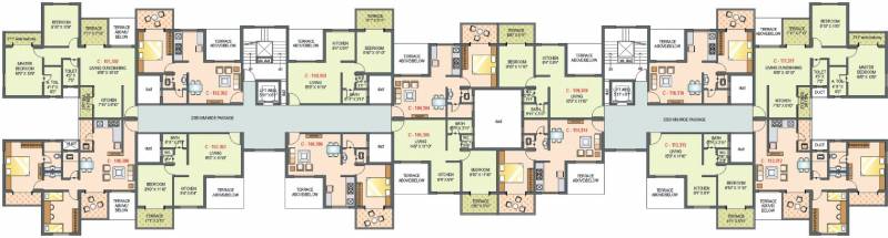 paranjape-schemes green-cove Bldg C Cluster Plan For 1st or 3rd Floor