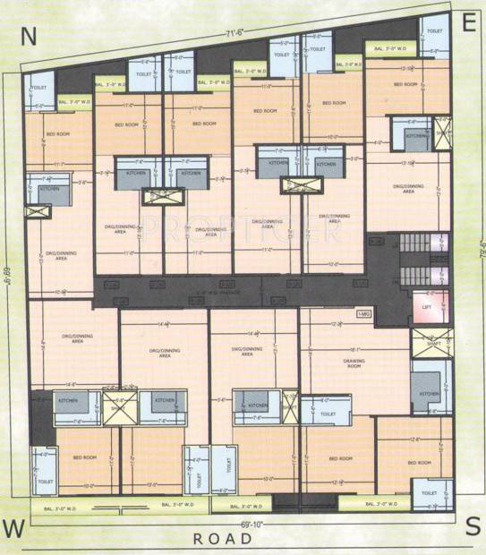  homes Images for Cluster Plan of Sarthak Homes