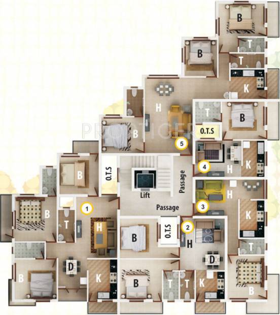 bharath-construction squarees Squarees Cluster Plan from 1st to 4th Floor