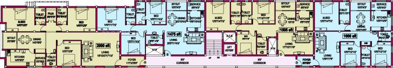 vignesh-flats-housing-promoters arudhra Arudhra Typical Cluster Plan