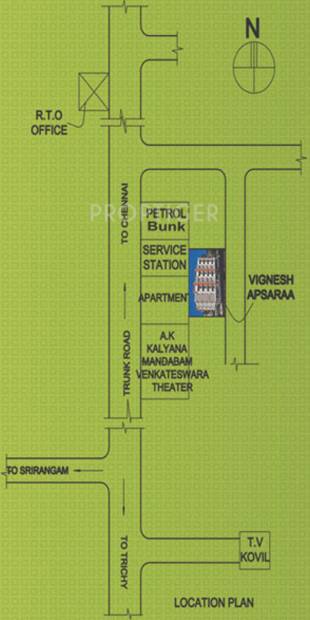 vignesh-flats-housing-promoters apsaraa Location Plan