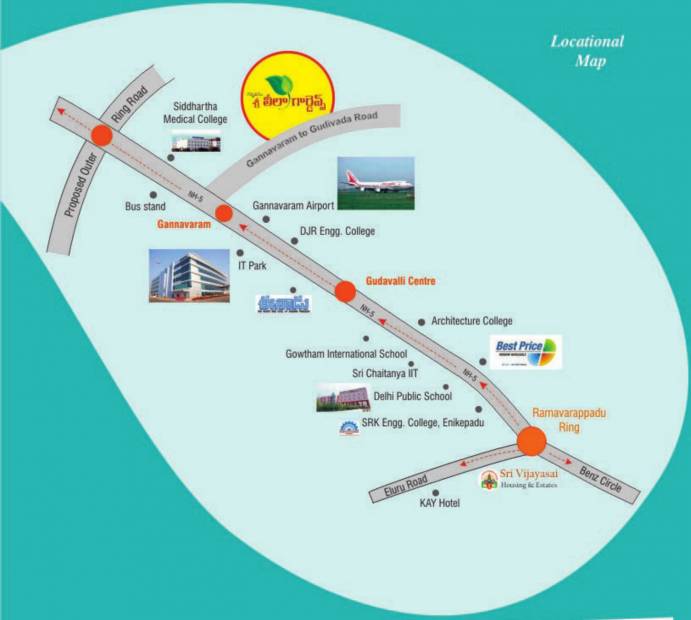 sir-vijayasai-housing-amd-estate leela-gardens-phase-i Location Plan