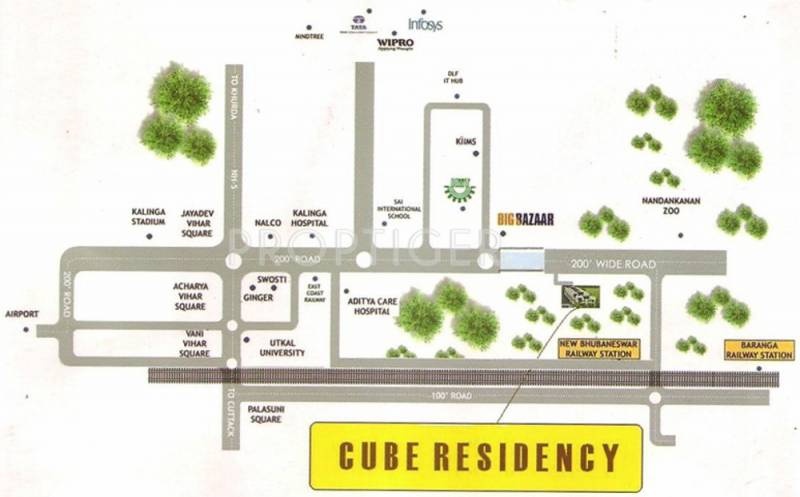 p-cube-builders-private-limited residency Location Plan